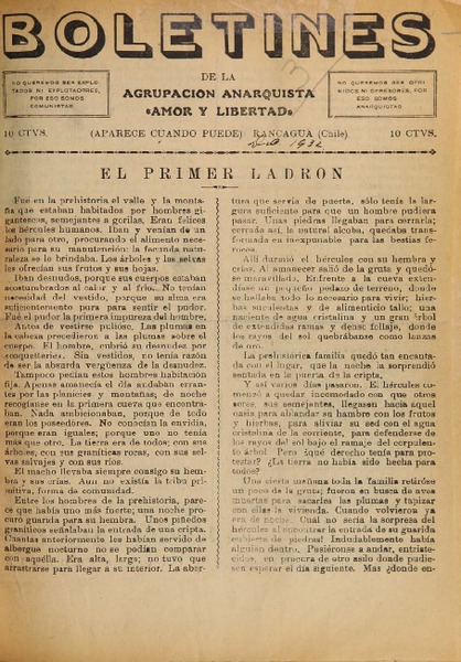 Archivo:Boletines de la Agrupación Anarquista Amor y Libertad.jpg