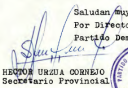 Firma de Héctor Urzúa Cornejo